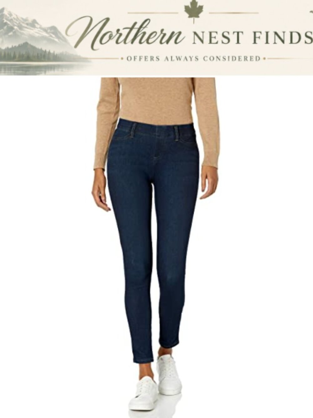 Pull-On Mid Rise Stretchy Knit Skinny Jegging Super Stretch Denim